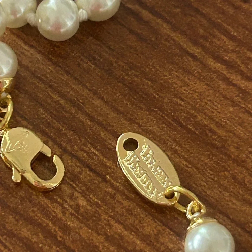 Vivienne Westwood SIMONETTA 3D Orb ENAMEL Pearl Choker Necklace - Picture 7 of 13